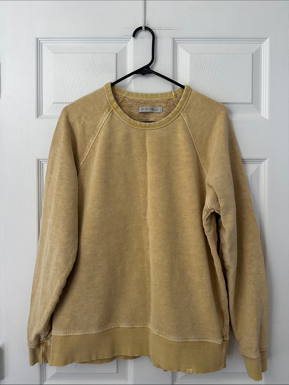 Outerknown Sur Pullover Sweatshirt Yellow Marigold Sweater Hemp Organic Cotton L